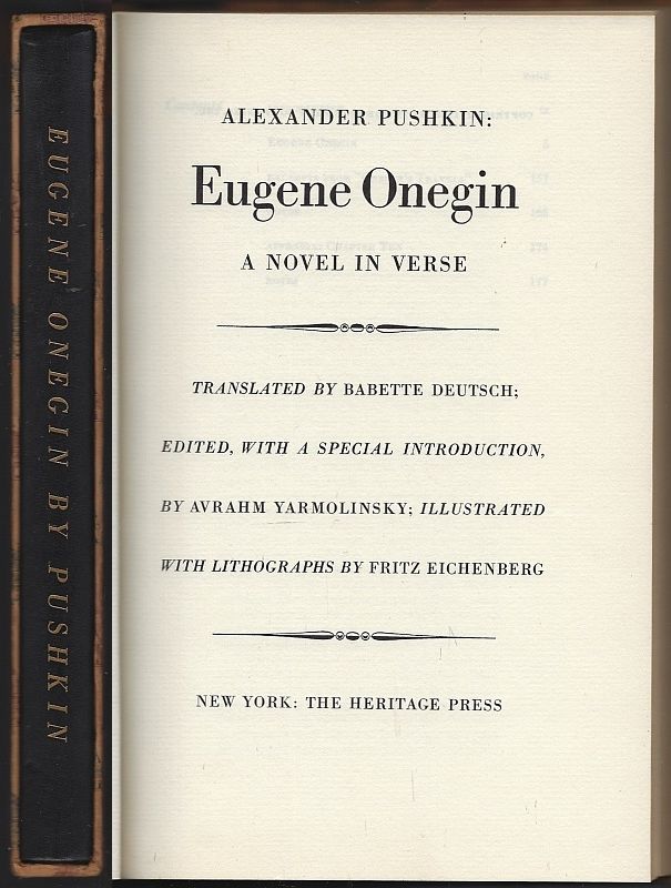 EUGENE ONEGIN A Novel in Verse