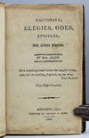 Pastorals, Elegies, Odes, Epistles, and Other Poems. By Mrs. Allen