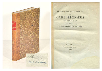 Egenhändiga anteckningar af Carl Linnæus om sig…