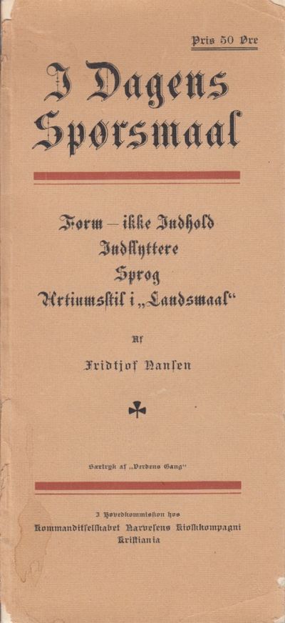 I Dagens Spørsmaal. Form - ikke indhold /…