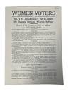 Women Voters Vote Against Wilson He Opposes National Woman Suffrage