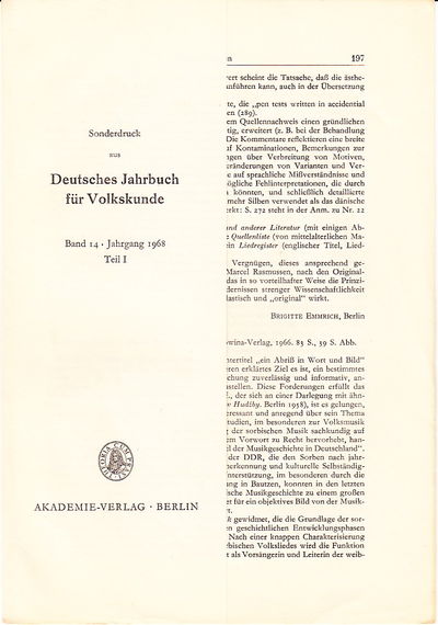 [Review of:] Werner Bachman, Die Anfänge des…