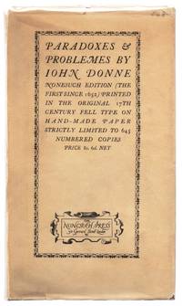 image of Paradoxes & Problemes by John Donne with two Characters and an Essay of Valour