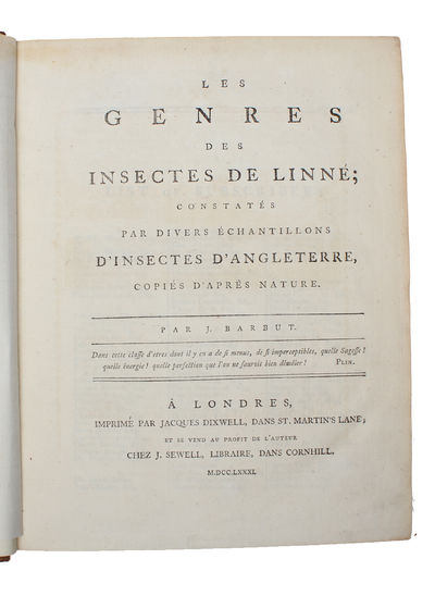 The Genera Insectorum of Linnaeus exemplified by various Specimens of English Insects drawn from Nature (engraved title) - Les Genres des Insectes de Linné; constatés par divers Échantillons D'Insectes D'Angleterre, copiés d'apres Nature (printed t... (photo 2)