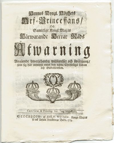 Hennes kongl. höghets arf-princessans/ och…