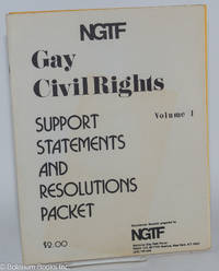 cover of Gay Civil Rights: support statements and resolutions packet; volume 1