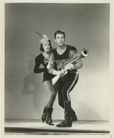 Flash Gordon Conquers the Universe (Original publicity photograph of Buster Crabbe and Carol Hughes from the 1940 film)