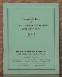 cover of COMPLETE LIST OF "D&O" PERFUME BASES AND THEIR USES