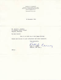 Typed Note Signed / Unsigned Photograph by CARNEY, Robert B. (1895-1990)