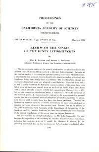 image of Review of the Snakes of the Genus Lytorhynchus