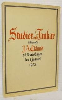 Studier och tankar tillägnade J. A. Eklund på…