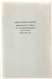 Marsilius of Padua. Annual Italian Lecture, Read on 29 May, 1935.