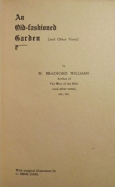AN OLD-FASHIONED GARDEN AND OTHER VERSE