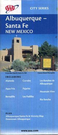 AAA Albuquerque Santa Fe New Mexico Map City Series 2002