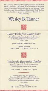 Twenty Works from Twenty Years [and] Tending the Typographic Gerden.