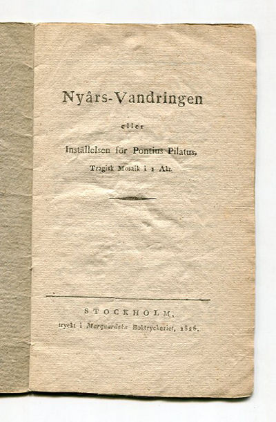Nyårs-vandringen eller inställelsen för Pontius…