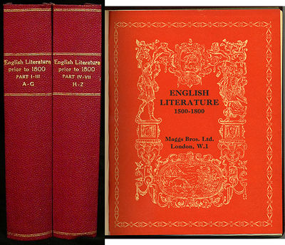Maggs Bros. English literature prior to 1800.…