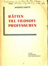 Rätten till filosofiprofessuren.