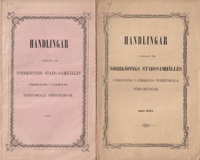 Handlingar i frågan om Norrköpings…