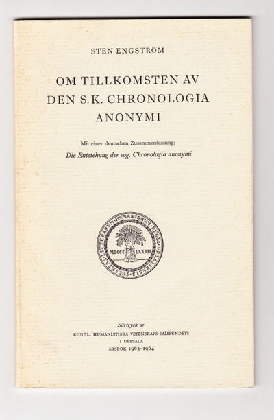 Om tillkomsten av den s. k. Chronologia anonymi.…