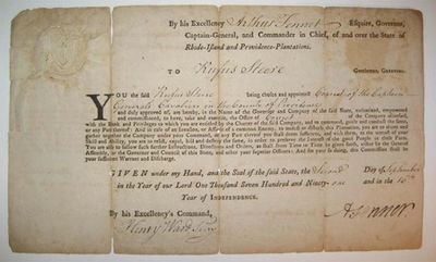 Early Anti-Federalist Rhode Island Governor Readies The Militia