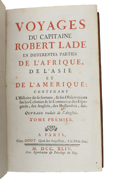 Voyages du Capitaine Robert Lade en differentes parties de l'Afrique, de l'Asie et de l'Amerique. 2 vols.  - [A FANTASTIC IMAGINARY VOYAGE] (photo 2)