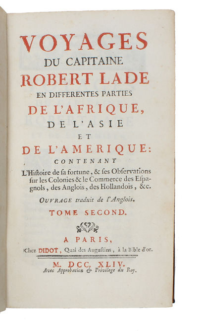 Voyages du Capitaine Robert Lade en differentes parties de l'Afrique, de l'Asie et de l'Amerique. 2 vols.  - [A FANTASTIC IMAGINARY VOYAGE] (photo 5)