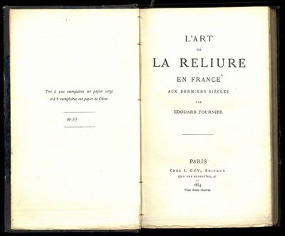 L’art de la reliure en France aux derniers…