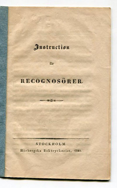 Instruction för recognosörer.