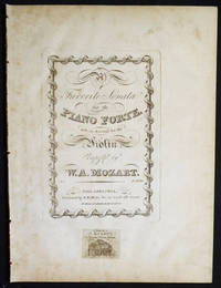 cover of A Favorite Sonata for the Piano Forte, with an Accompt. for the Violin; composed by W.A. Mozart