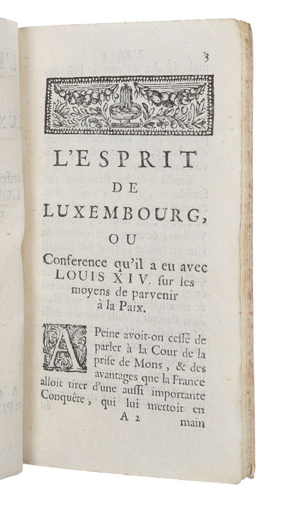 L'esprit de Luxembourg, ou Conference qu'il a eu avec Louis XIV sur les moyens de parvenir à la paix. (photo 3)