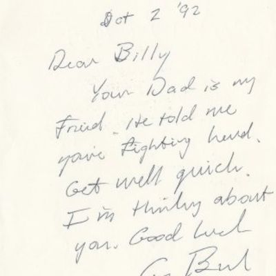 George HW Bush Unpublished ALS as President Encouraging a Gravely Ill Boy, and Wishing Him a Quick Recovery