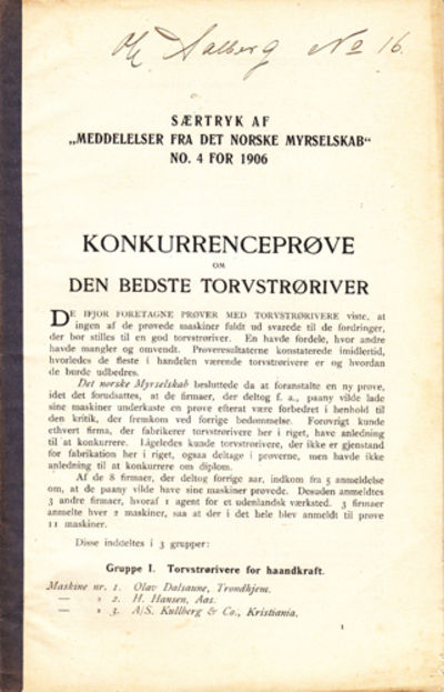 Konkurrenceprøve om Den bedste torvstrøriver.…
