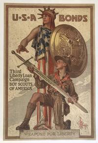 U.S.A. BONDS. Third Liberty Loan Campaign Boy Scouts of America. (Vintage Poster)