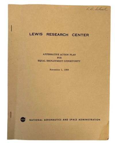 NASA Lewis Research Center Affirmative Action Plan For Equal Employment Opportunity, 1966