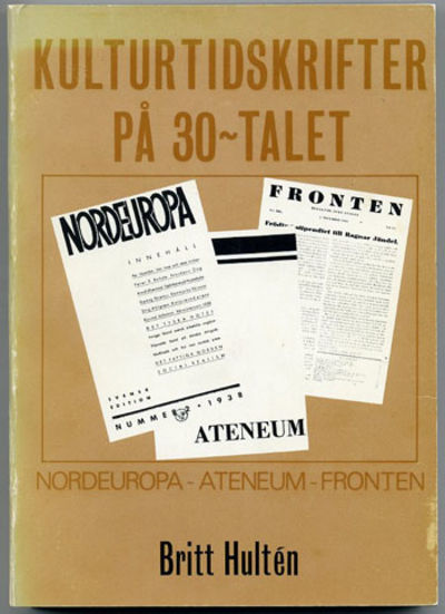 Kulturtidskrifter på 30-talet. Nordeuropa,…