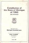 Constitution of the State of Michigan of 1963 (As Amended) by Michigan Compiled Laws - 1983