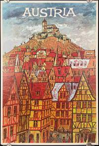 cover of Austria. LARGE VINTAGE TRAVEL POSTER.