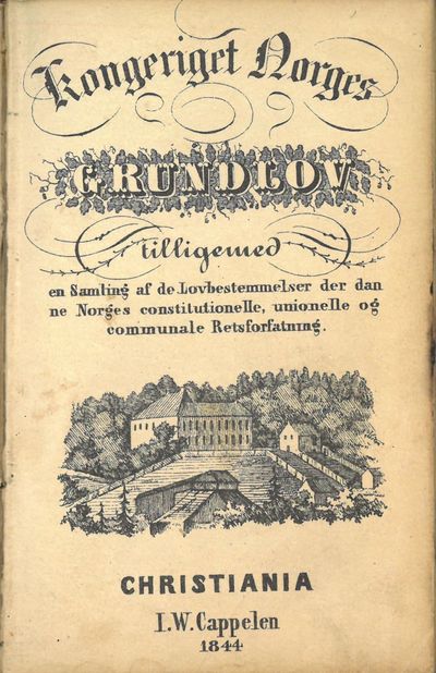 Kongeriget Norges Grundlov tilligemed en Samling…