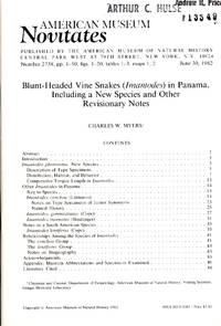 image of Blunt-Headed Vine Snakes (Imantodes) in Panama, Including a New Species and Other Revisionary Notes