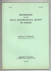 image of Proceedings of the Royal Entomological Society of London. Journal of Meetings Vol 40