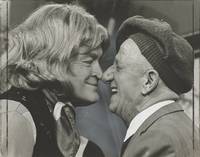 Original oversize photograph of Bob Hope and Jimmy Durante on television, 1969