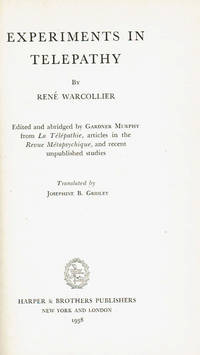 image of EXPERIMENTS IN TELEPATHY.
