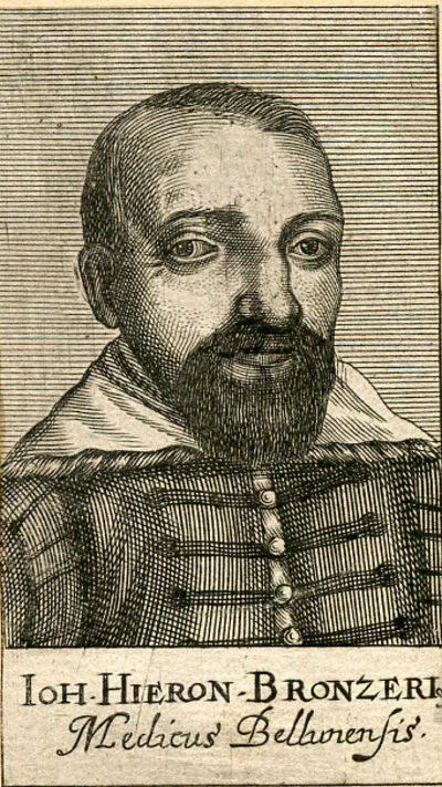 Medicus Bellunensis. Engraved Portrait