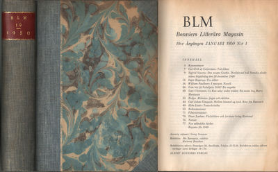 BONNIERS LITTERÄRA MAGASIN (BLM) 1950.