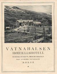 cover of Vintage Illustrated Advertising Brochure for Vatnahalsen Mountain Hotel Norway