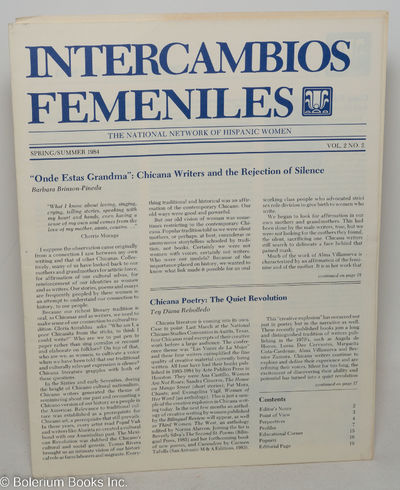 Intercambios Femeniles: The National Network of Hispanic Women; Vol. 2 No. 2, Spring/Summer 1984