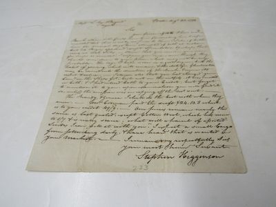 One page letter from Stephen Higginson dated Boston Aug. 23, 1791 to LeRoy and Bayard Merchants in New York