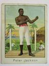 A COLOR PORTRAIT OF "PETER JACKSON, COLORED," PUERTO RICAN-BORN BOXER, BY MECCA CIGARETTE COMPANY