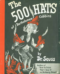 The 500 Hats of Bartholomew Cubbins. Dust Jacket for First Edition, price ($2.95) on flap inside...